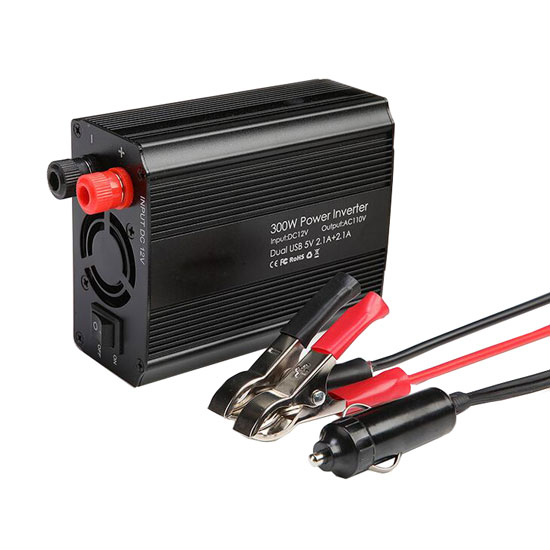 Convertisseur voiture 12v 220V 300W + sortie USB 2.1A