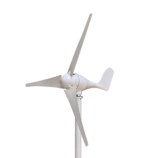 Windturbine 12V, Windgenerator, 500W met 4 bladen zwarte verticale  generator voor