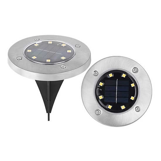 Outdoor 8 LED Solar In-ground Light, 4 Pack | inverter.com