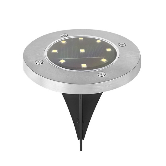 Outdoor 9 LED Solar In-ground Light, 4 Pack