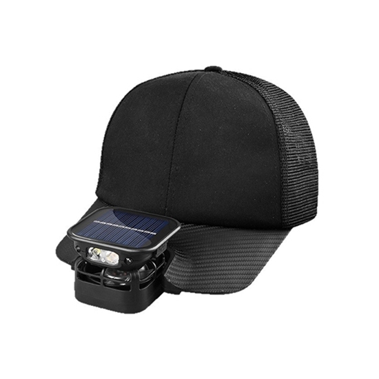 Solar Fan Cap Headlamp