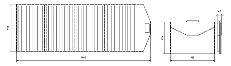 100W portable solar panel structure