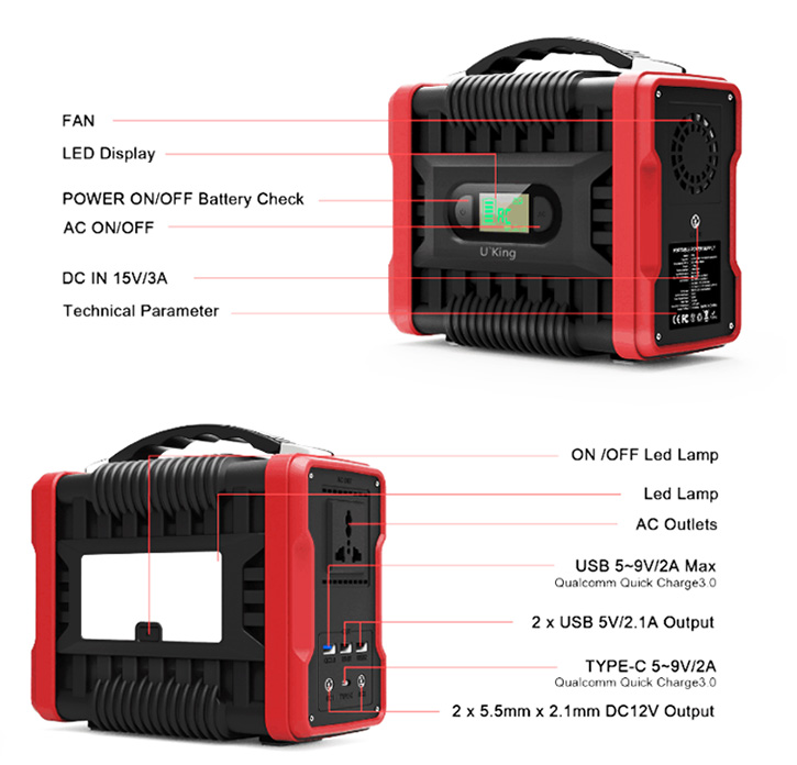 200W portable power station construction