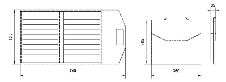 30W portable solar panel structure