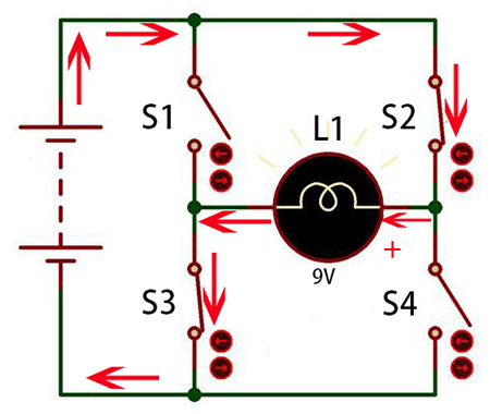 AC current direction 2 of square wave inverter