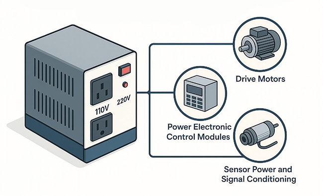 Applications of voltage converters in industrial automation