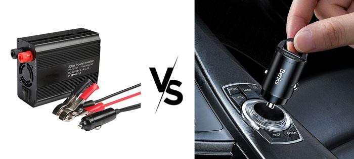 Car charger vs a car inverter