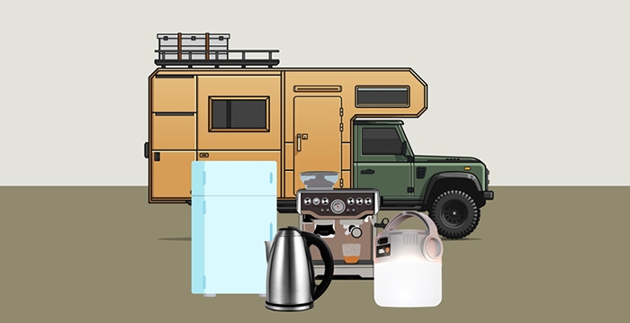 Electrical appliances required for camping