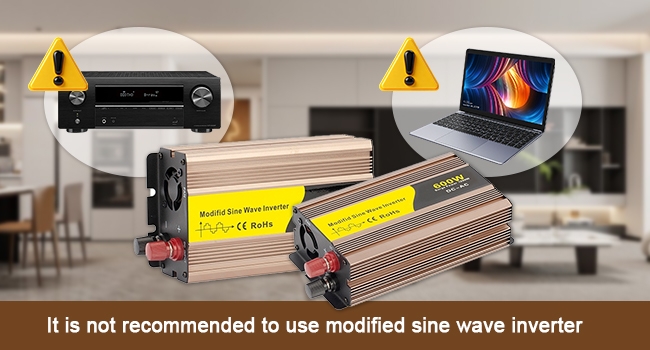 Modified sine wave inverter for sensitive electronics