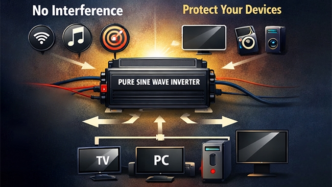 Pure sine wave inverter protects electronics