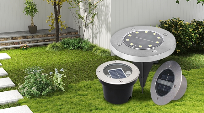 Solar in ground lights for garden
