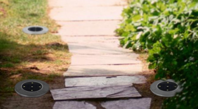 Solar in ground lights in shade