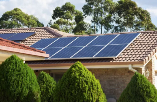 Solar panel and metal roof