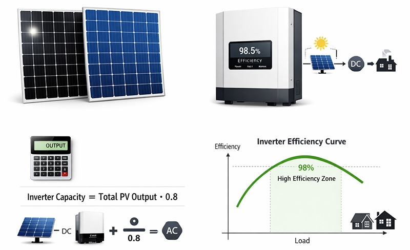 Solar power system components and efficiency