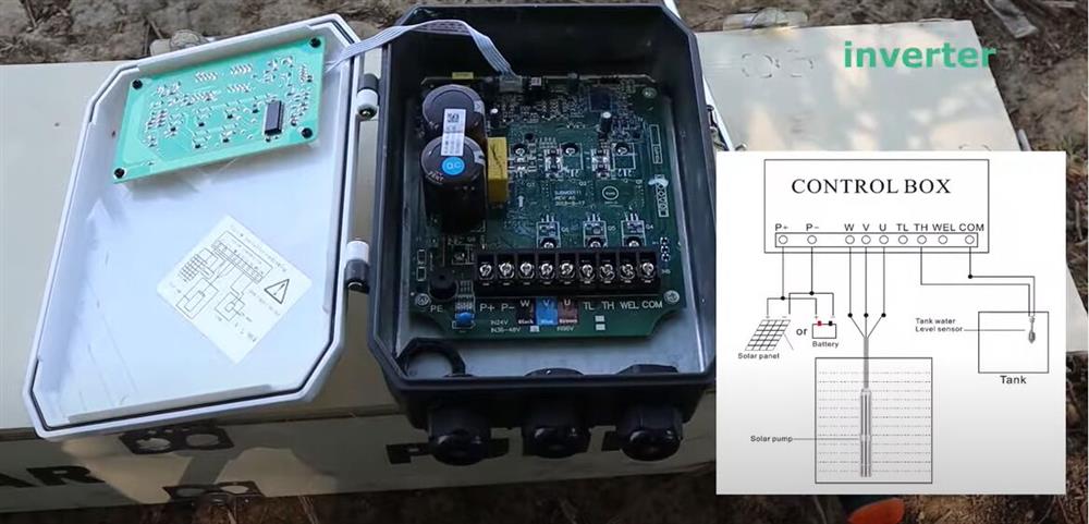 Wiring diagram of solar water pump