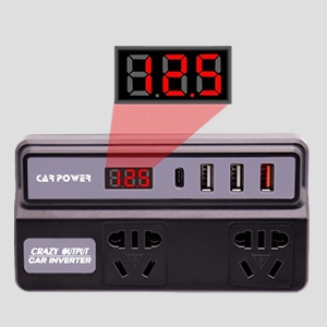 Intelligent display of 180w car inverter