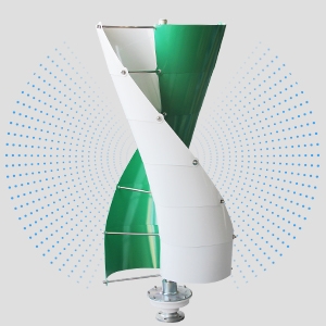 Low vibration 400W spiral wind turbine
