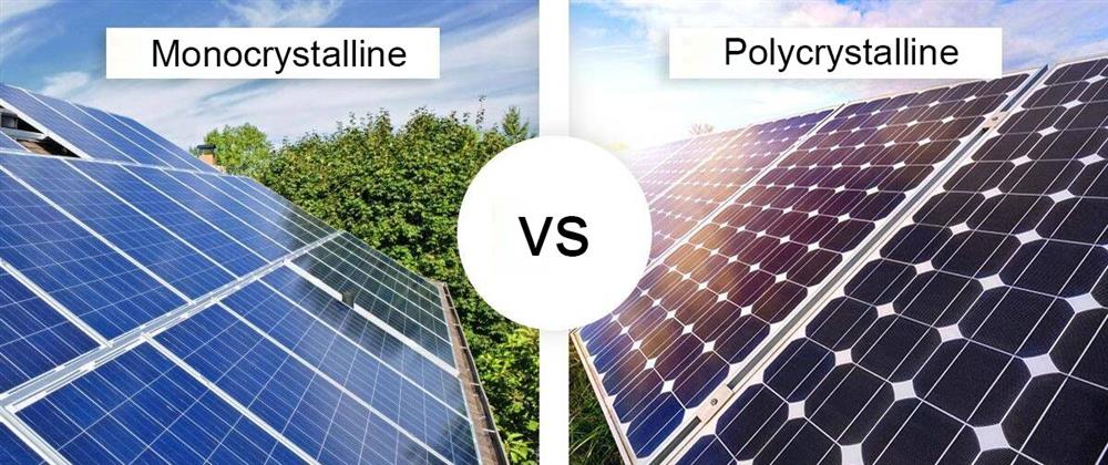 Monocrystalline and polycrystalline solar panel