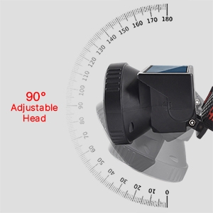 Outdoor solar headlamp adjustable beam angle