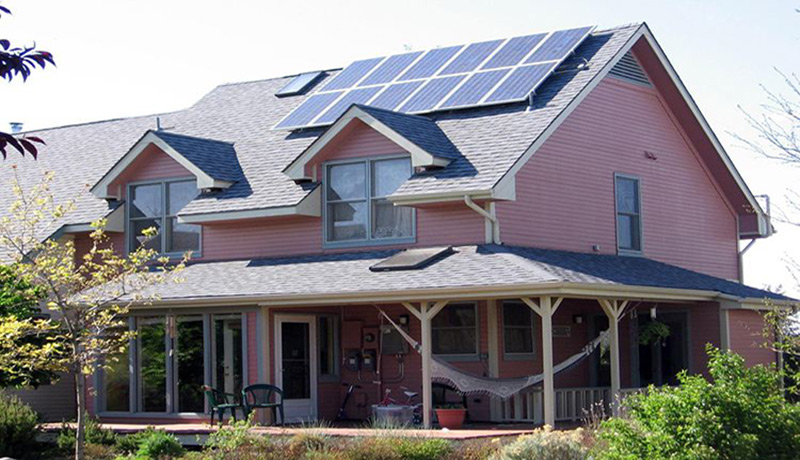 Solar panel on the roof