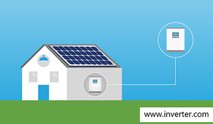 Schematic diagram of solar inverter