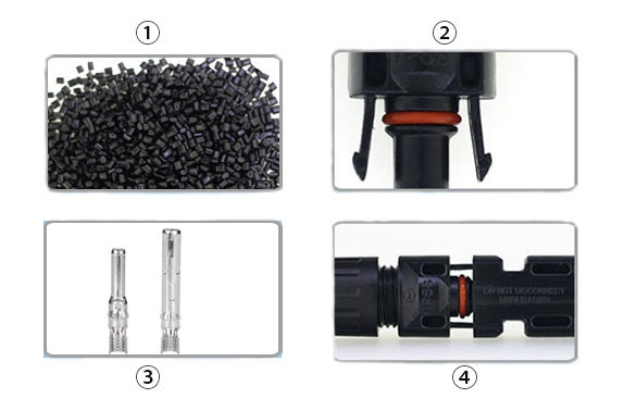 Solar connector y branch 4 to 1 features