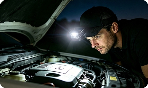 Solar fan cap headlamp for night repairing