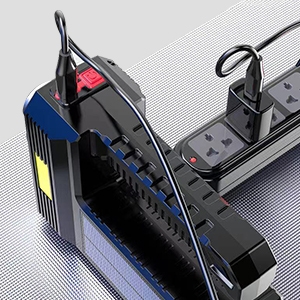 Solar handheld searchlight with 8-LED multi-port USB charging