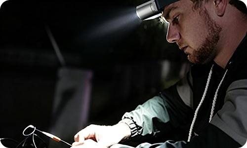 Solar headlamp for night fishing