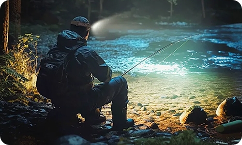 Solar headlamp for night fishing