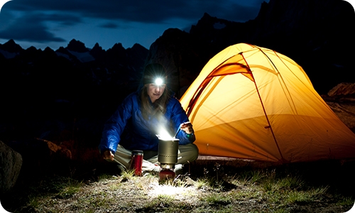 Solar headlamp for outdoor camping