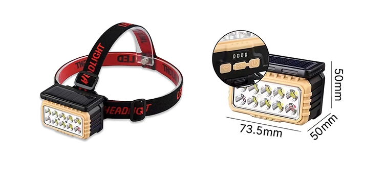 Solar motion sensor headlamp 806S size