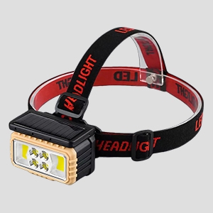 Solar motion sensor headlamp hand wave sensor