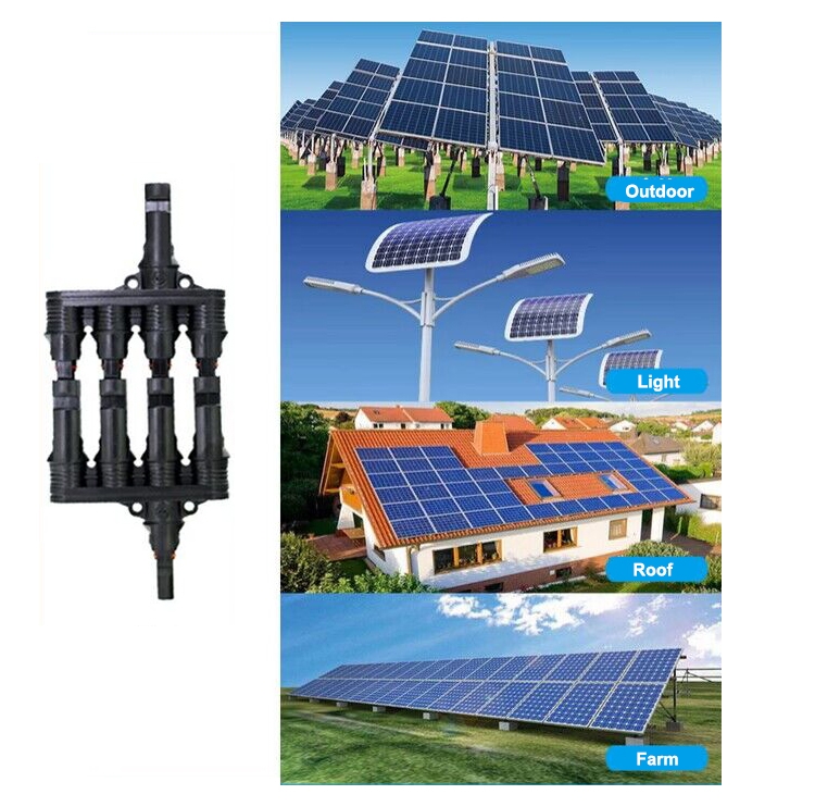 Solar panel connector H branch 4-1 application