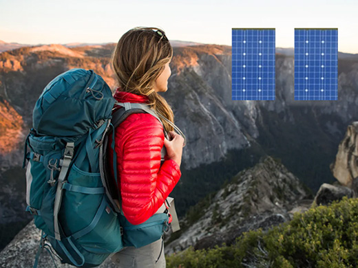 Solar panel for backpacking