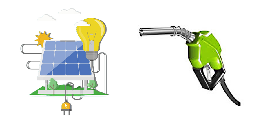 Solar power and petrol