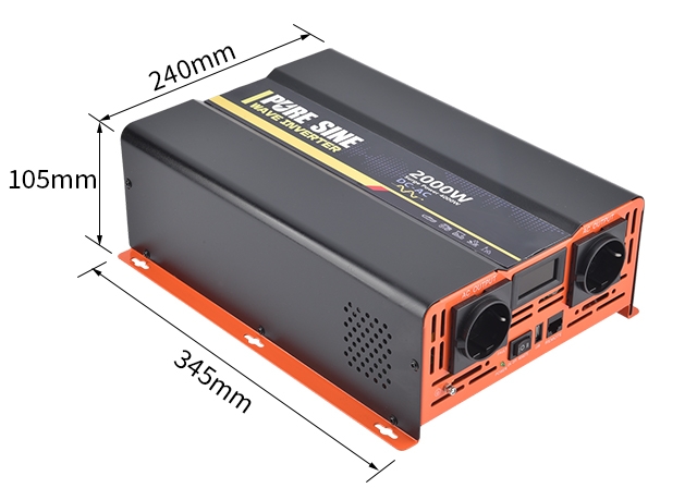 Touch screen 2000 watt pure sine wave inverter dimension