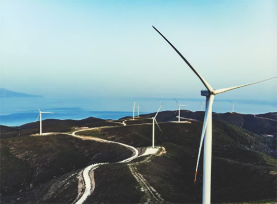 Wind turbine in different direction