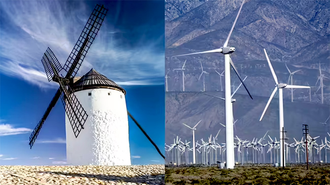 Windmill and wind turbine